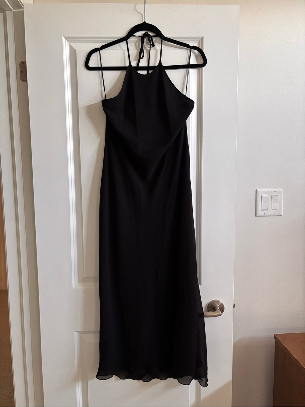 Wilfred Black Halter-Neck Maxi Dress